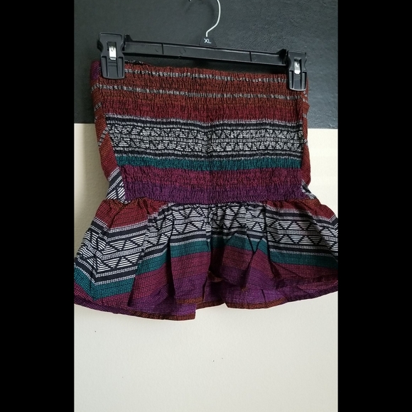 🆕️ LISTING!! NWOT TRIBAL PRINT STRAPLESS PEPLUM BUSTIER TOP - Picture 7 of 9